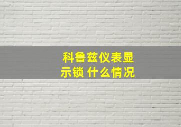 科鲁兹仪表显示锁 什么情况